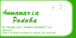 annamaria podoba business card